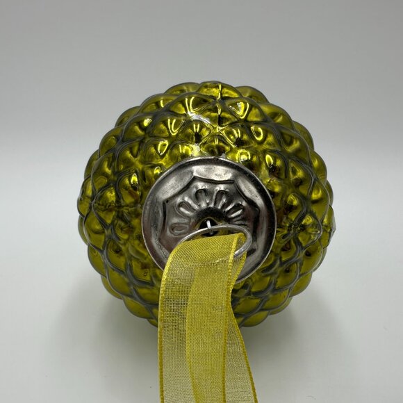 6" Kugel Style Green Pinecone Mercury Glass Christmas Ornament - Picture 3 of 13